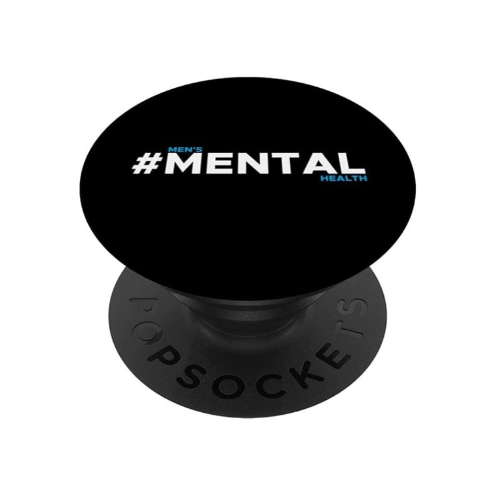 Black pop socket with the hashtag #MENTAL, supporting men's mental health awareness